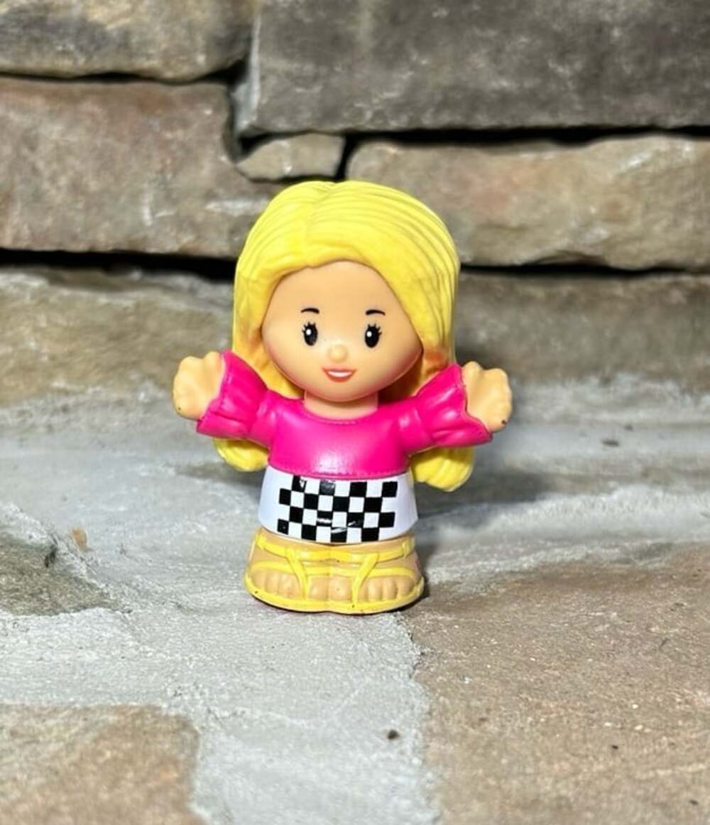 Fisher Price Barbie Little People Girl 2022 Blonde Hair Convertible Driver